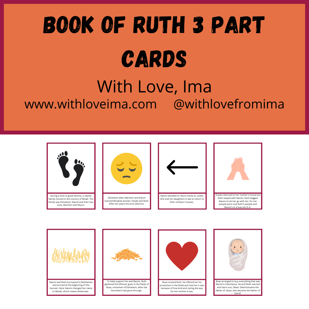 Book of Ruth 3 Part Cards - With Love, Ima